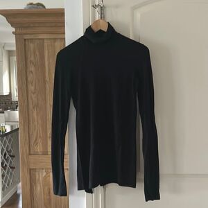 Helmut Lang mock neck black long sleeve top small